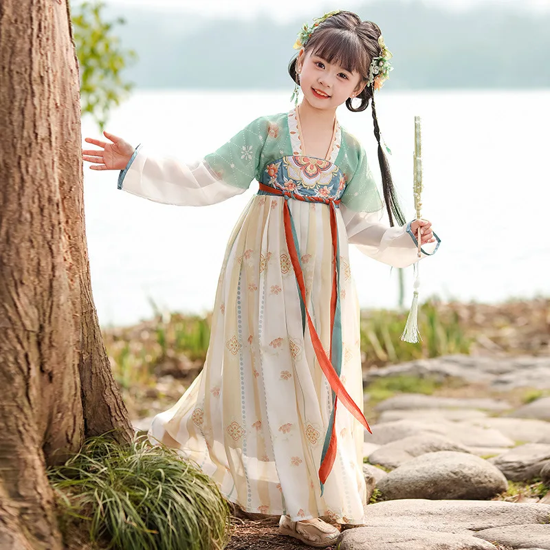 Girls Traditional Chinese Hanfu Dress Children's Performance Dress Girls' Skirt Chinese Style Ancient Costume Princess Dress