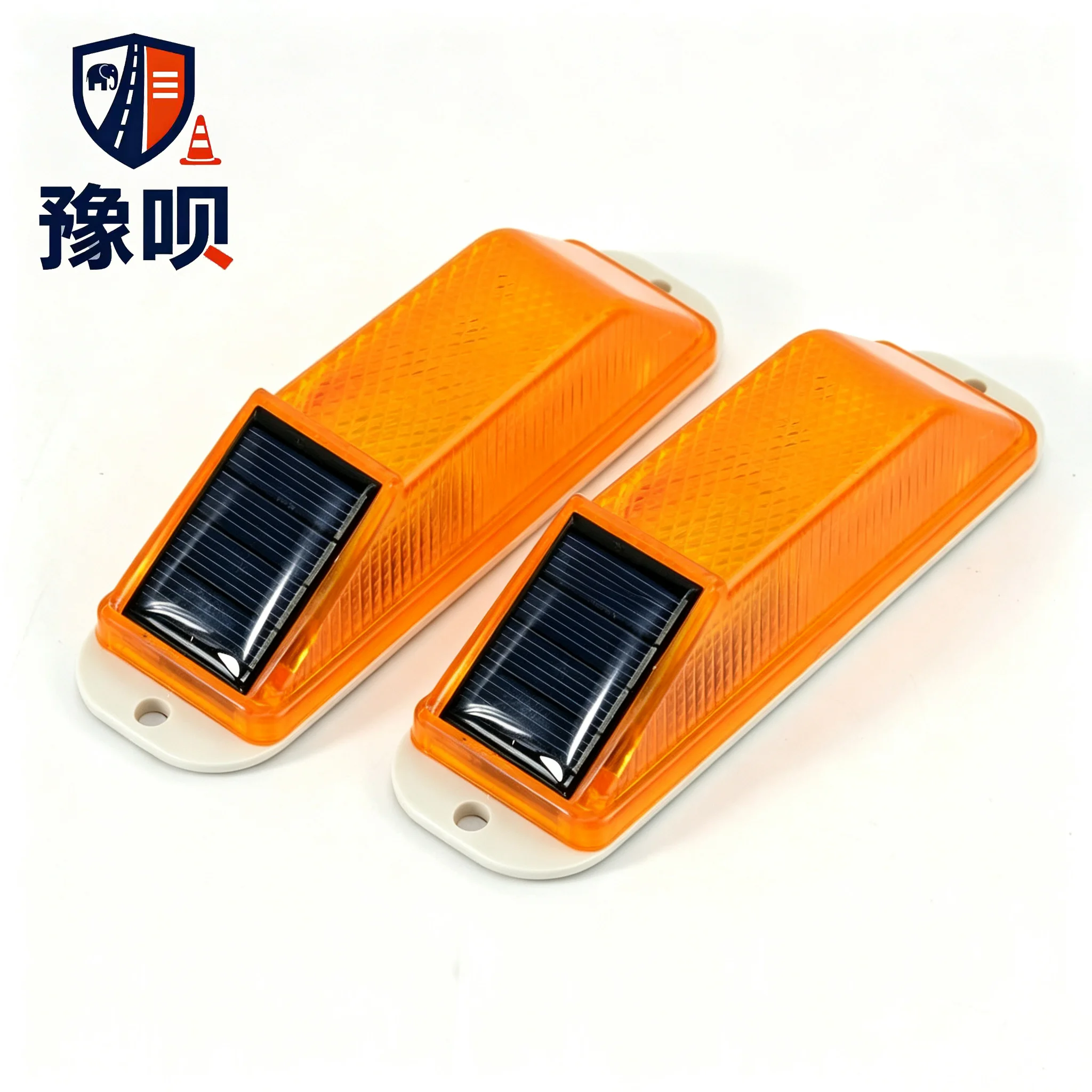2pcs Warning LED Lamp Strobe Solar Lamp  Solar Warning Lamp Chip Control Bridge Night Driving Safety Light Traffic Caution Light