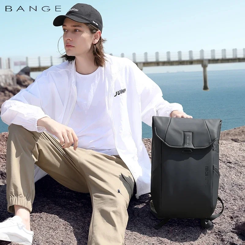 Bange Men Backpack 46*30*19 Business Waterproof Laptop Backpack 15.6 Inch School Backpack Mochila Women