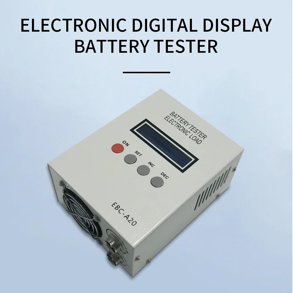 EBC‑A20 Battery Capacity Tester, ‑Acid Lithium Iron Battery Load Tester 5A Charge 20A Discharge Electronic Load Meter