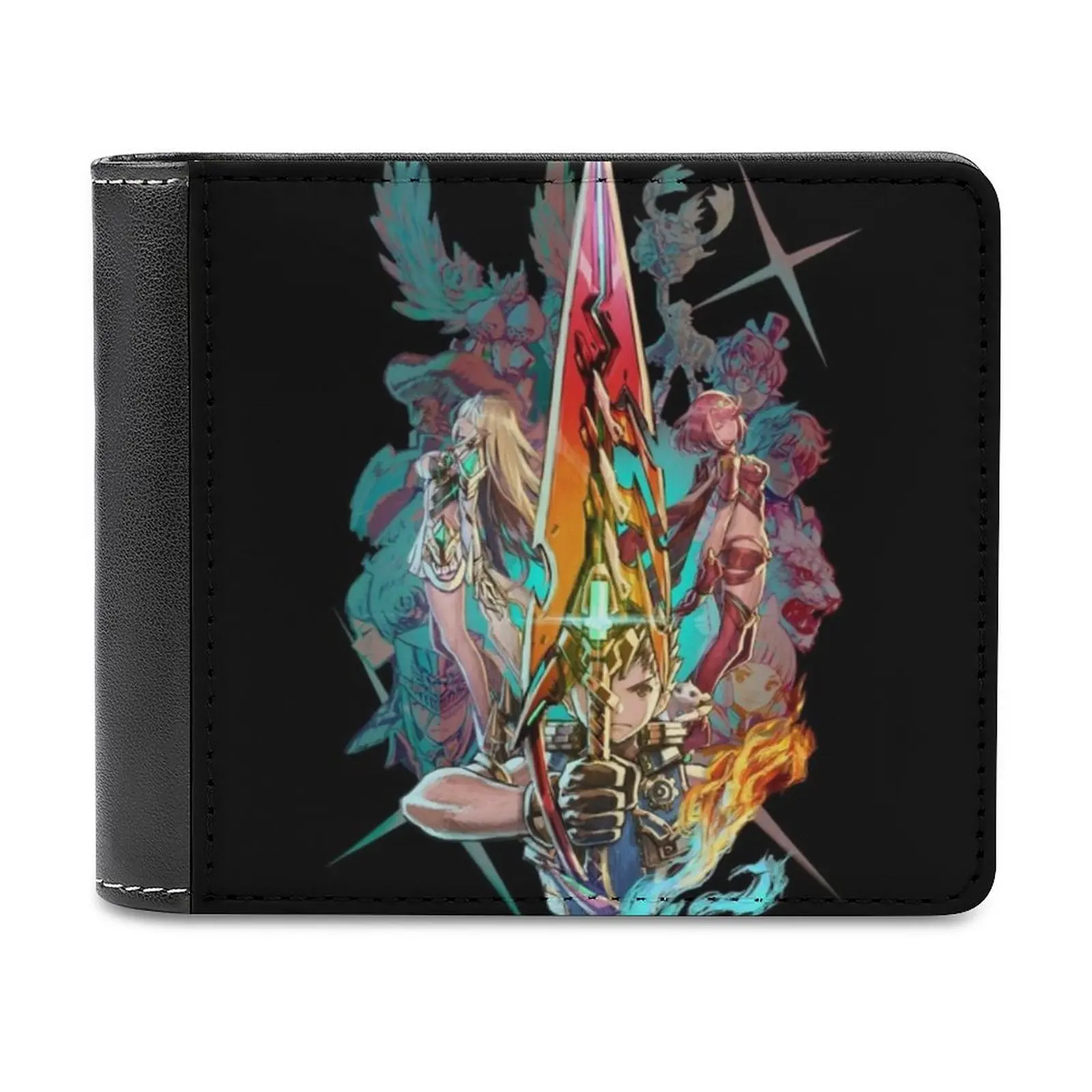 

Хроники Xenoblade 2-командный мужской кошелек из искусственной кожи, короткие мужские кошельки, кошелек для кредитных карт для мужчин, сумка для денег, Xenoblade Chronicles