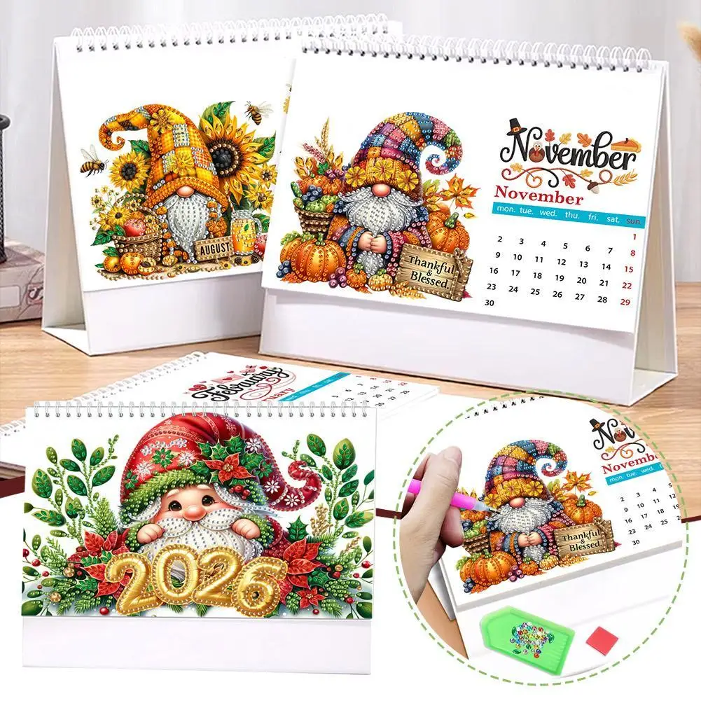 New Year 2026 Calendar Set With 13  DIY Handmade Calendar With Christmas English Letter Theme Home Gift
