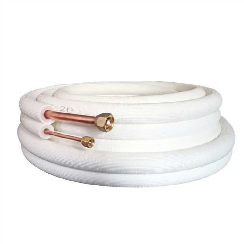 

2/3/4/5/6/7 Meter Air Conditioner Copper Tube Coil 1/4'' 3/8" Foam Insulated Refrigerant Extension Tube with Nutsfor 6x10 1HP