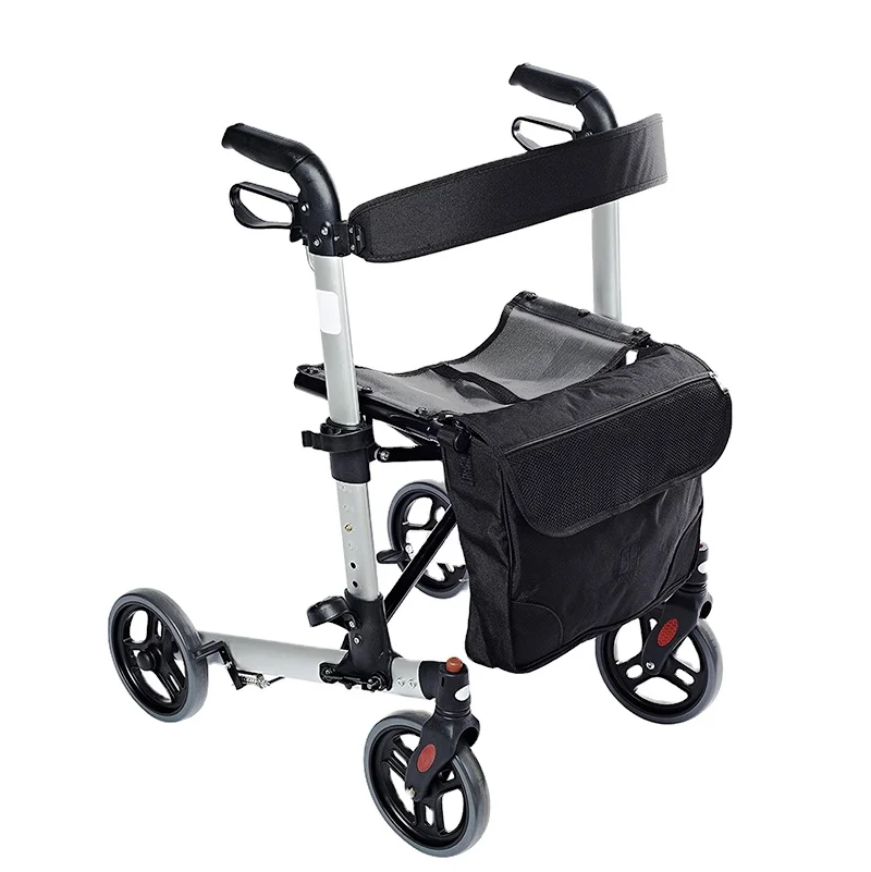 

Aluminum 4 Wheel Elderly Walker And Rollator With Wheels