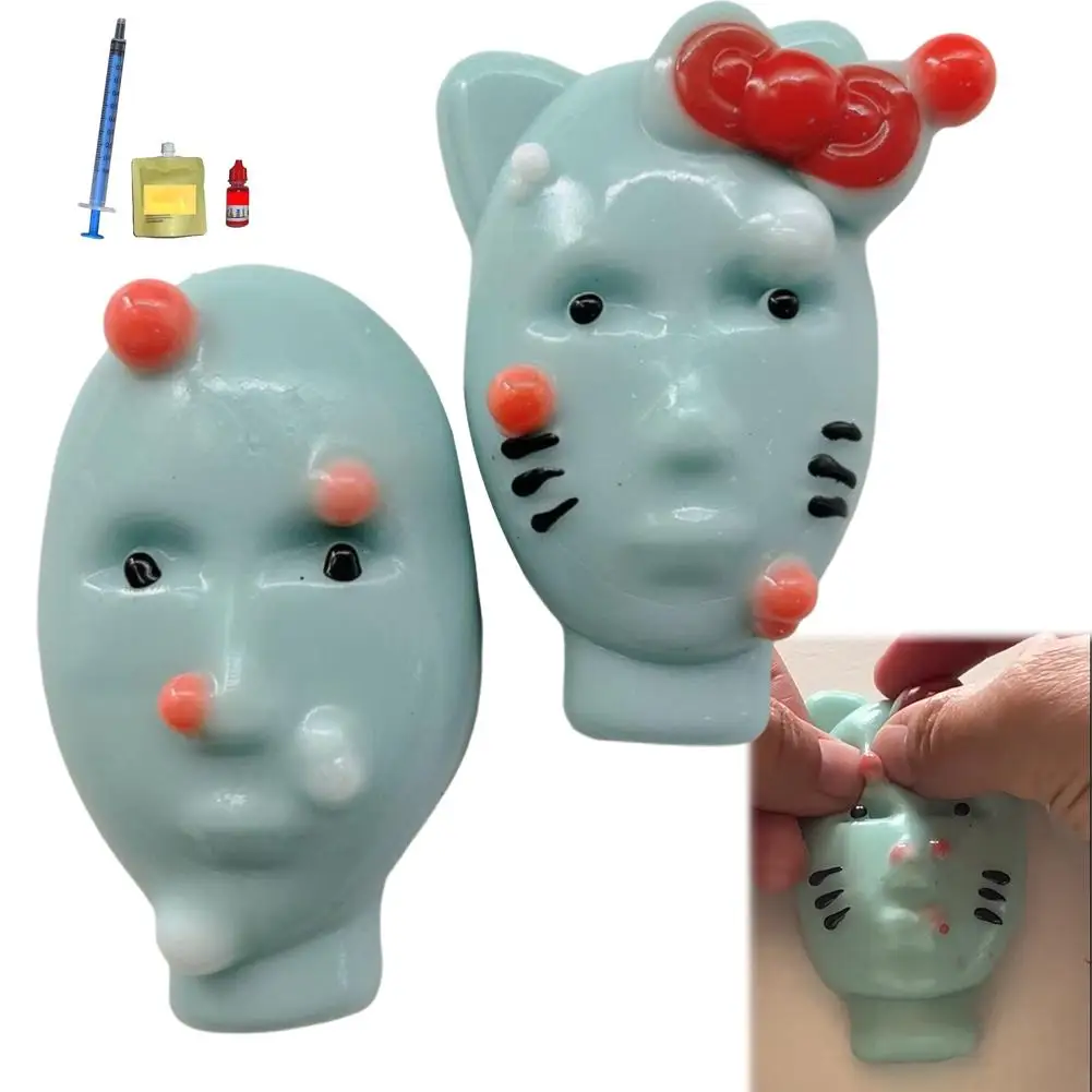 Pickel-Popper-Zappelspielzeug mit Füllwerkzeugen, seltsames Alien-Design, Stressabbau, Squeeze-Geschenk, wiederverwendbarer Angstreduzierer für Erwachsene