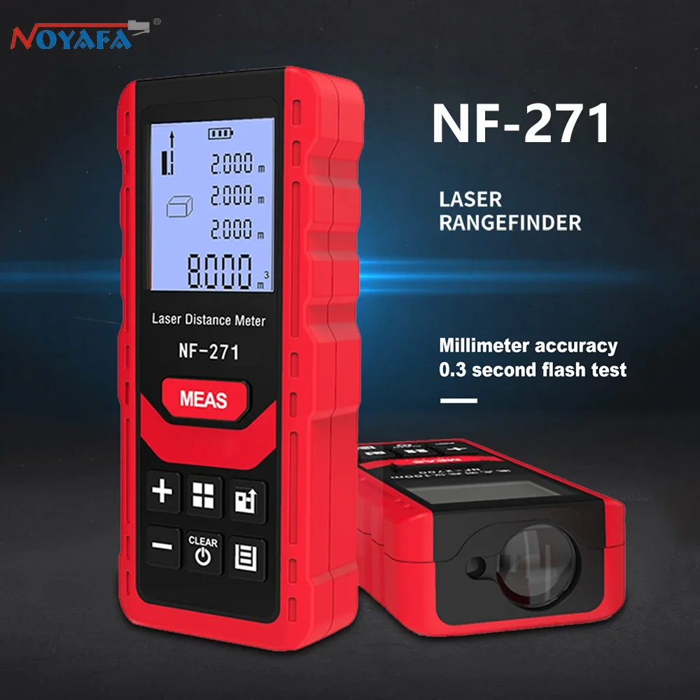 Noyafa NF-271 Laser Distance Meter Digital Ruler Test Tool 40M 80M Rangefinder Tape Measure Device for Home Improvement