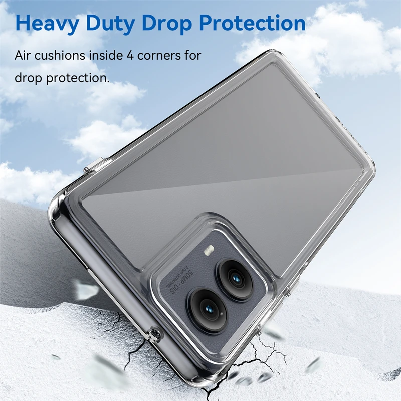 For Motorola Moto Edge 2024 Case Cover Moto Edge 2024 Capas Shockproof Phone Back Transparent Colour Clear Fundas Moto Edge 2024