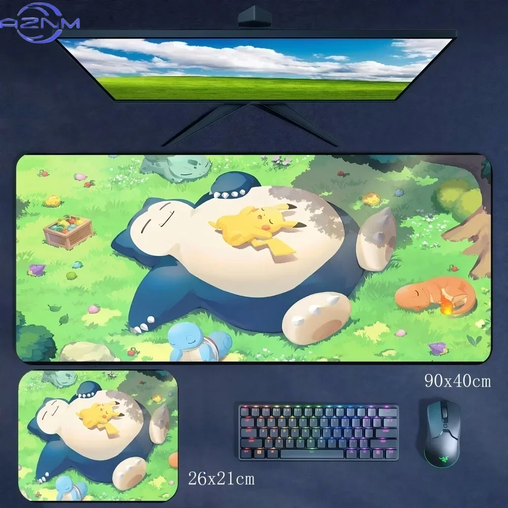 High Definition Rubber Mouse Pad Cartoon Animation Cute Pokémon Exquisite Edge Lock Rubber Mouse Pad High Quality Wrist Desk Pad