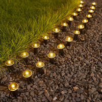 30pcs Solar LED Pathway Lights Outdoor Lawn Decoration Solar-Powered Ground Lamps Waterproof for Christmas Garden Yard Driveway