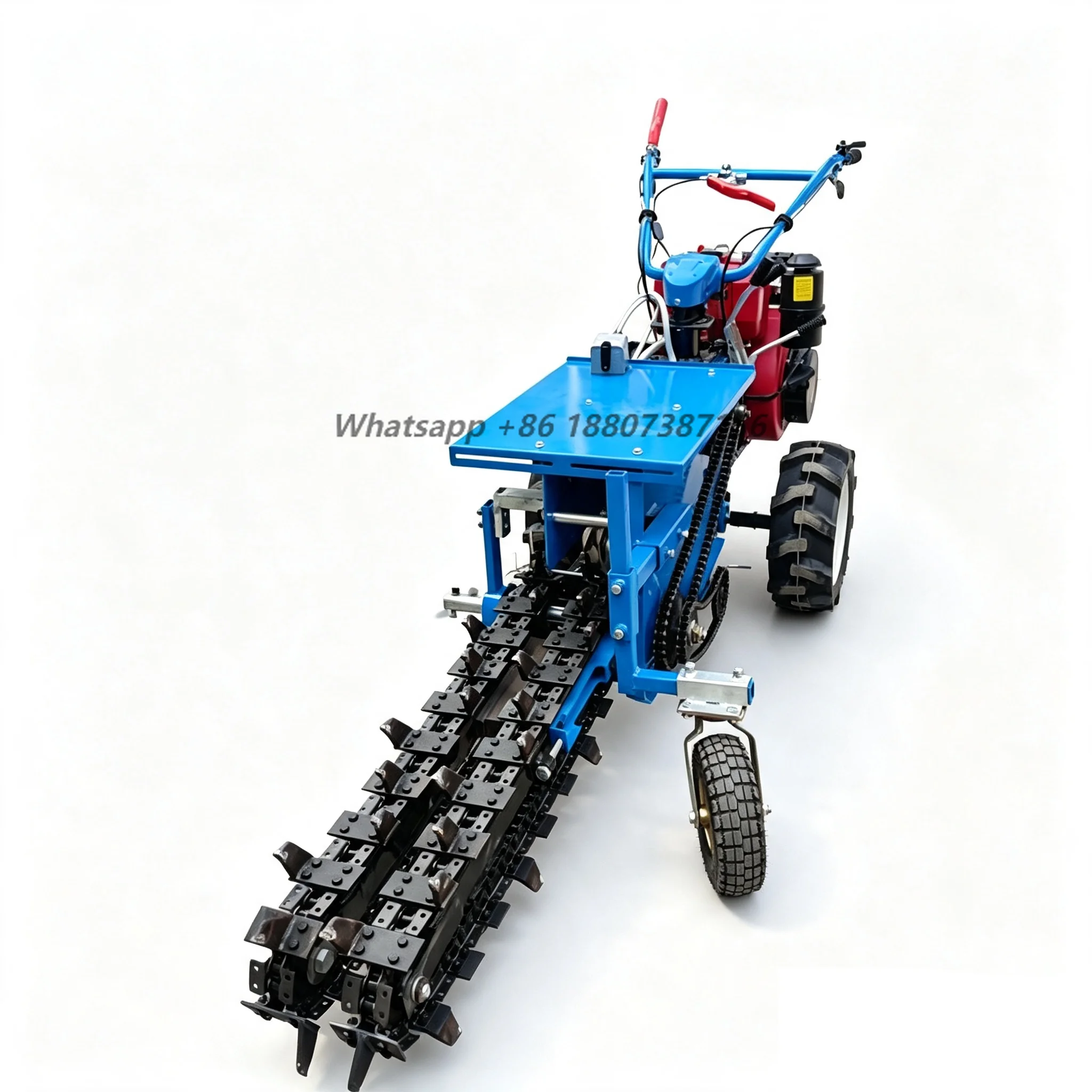 Orchard Farm Walk Behind Chain Trencher  Self Propelled Mini Trench Digger for Pipeline Optical Cable Laying Work