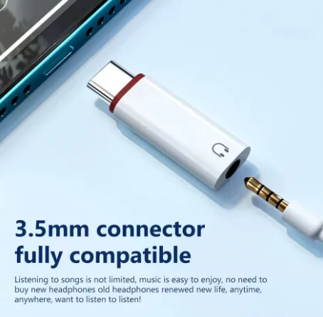 نوع c إلى 3.5 مللي متر سماعة محول 3.5 جاك USB C محول صوت آيفون 15 سامسونج USB C إلى 3.5 مللي متر سماعة موصل