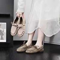 AIYUQI Women Loafers British Style 2026 New Genuine Leather Beanie Shoes Women Flat Non-slip Vintage Slip-on Moccasins For Women - Image 6