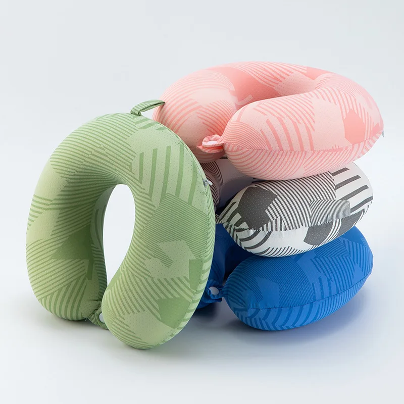 

Summer Cool Ice Silk U-shaped Neck Pillow Portable Airplane Travel Pillow Memory Foam Nap U-shaped Pillow