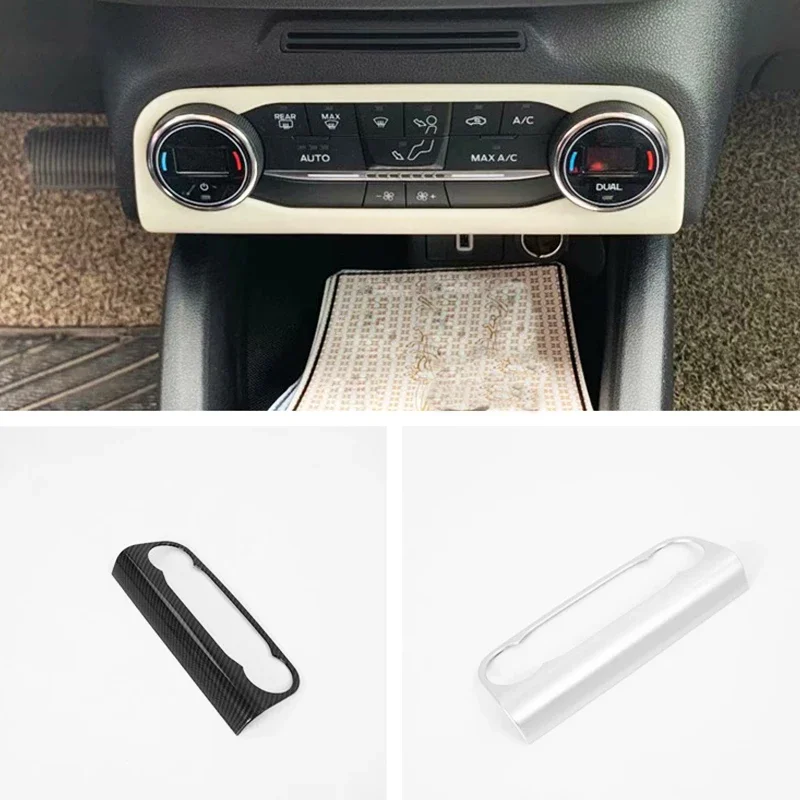 1 Pcs Car Interior Air Conditioning Adjustment Switch Frame Cover Carbon Fiber Pattern Trim Accessories For Ford Focus 2019 2020