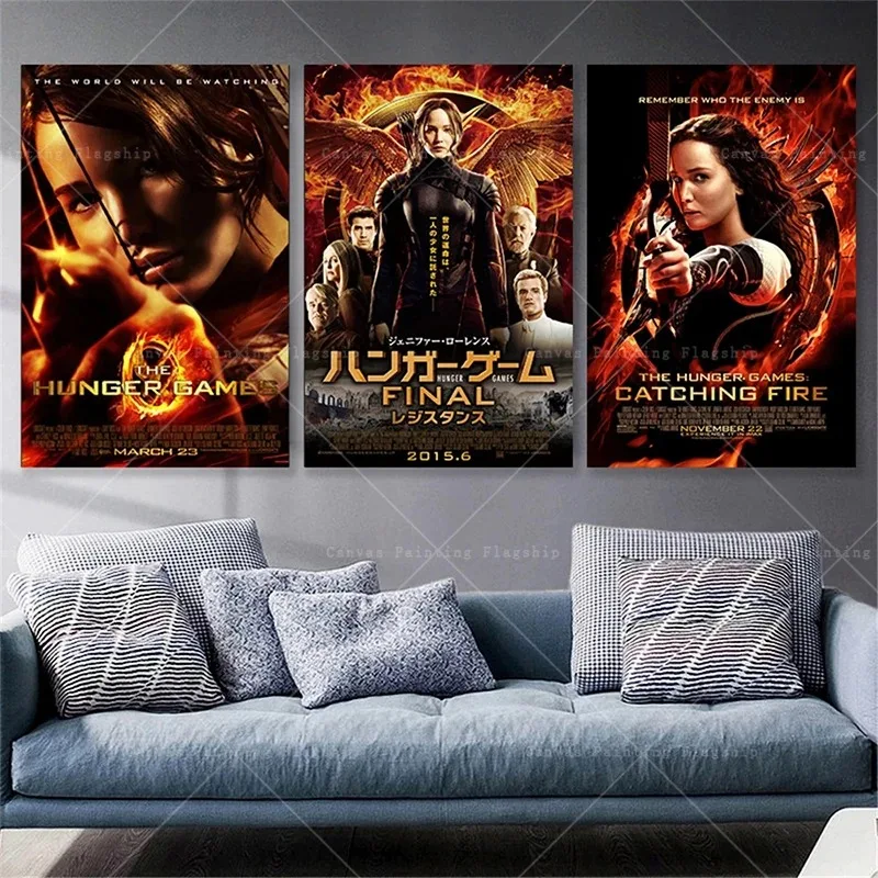 The Hunger Games Mockingjay-Part Katniss Movie Posters Wall Art Picture Print Canvas Painting for Living Room Home Decor Cuadros