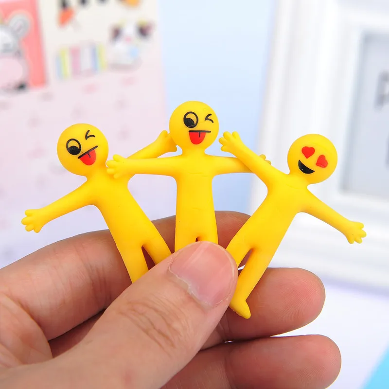 36Pcs Mini Soft Plastic Yellow Villain Pullable Decompression Toy  Kids Birthday Party Favors Pinata Filling Party Gift Giveaway