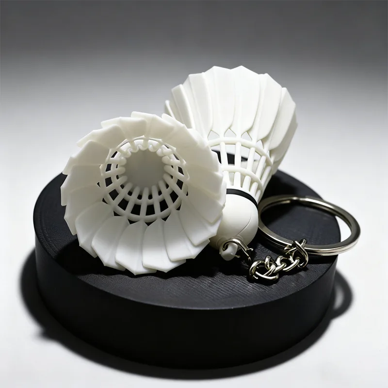 Simulation Badminton Pendant Keychain Creative Backpack Decoration Pendant Car Keychain Cute Mini Badminton 3D Printed Toys