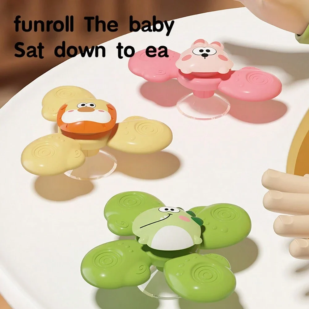 어린이를 위한 비행기 여행 장난감: 소년 소녀 생일 선물을 위한 흡입 컵 스피너 장난감 - 감각 회전 아기 목욕 장난감 일부 부품