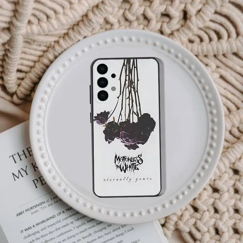 M-Motionless In White Phone Case For Samsung Galaxy A73,72,51,53,52,71,22,5G,Note,J7,8,9 Soft Black Cover