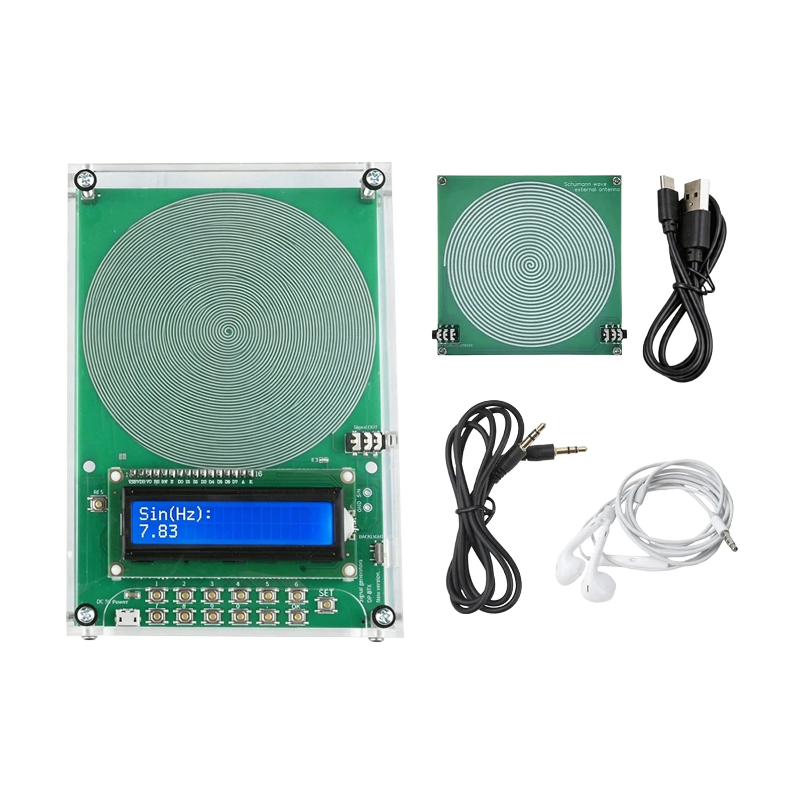 Professional Schumann Resonance Generator Pure Sine Wave Emitter for Meditation Sleep Aid Stress Relaxation Home Office