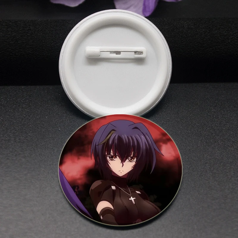 Anime High School DxD 32/44/58mm Simple Button Pins,Snap in Design Brooches,Daily Stylish Ornament Badge,Backpack Gift Accessory