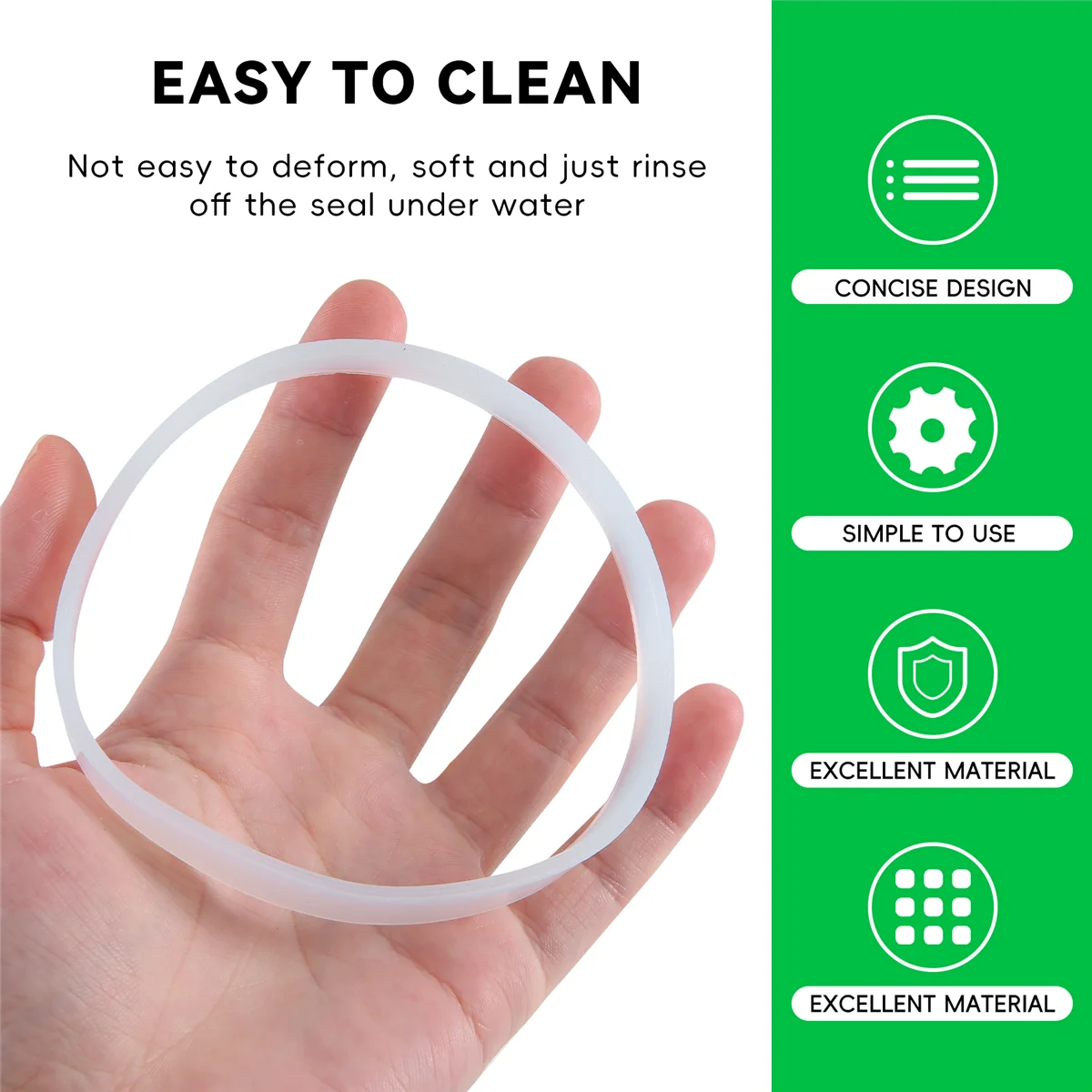 3PCS Seal Rubber Seal Spare Seal Spare Part Compatible for Nutri Ninja 6/7 Fins Blade Blender Mixer (Ø 10cm) image 5