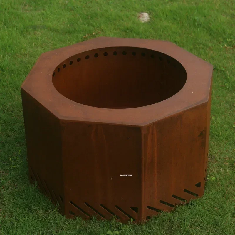 

Outdoor Garden Fire Pit Household Small Portable Fire Pits Multi-purpose Outdoor Camping Bonfire Barbecue Heating Stove Brazier