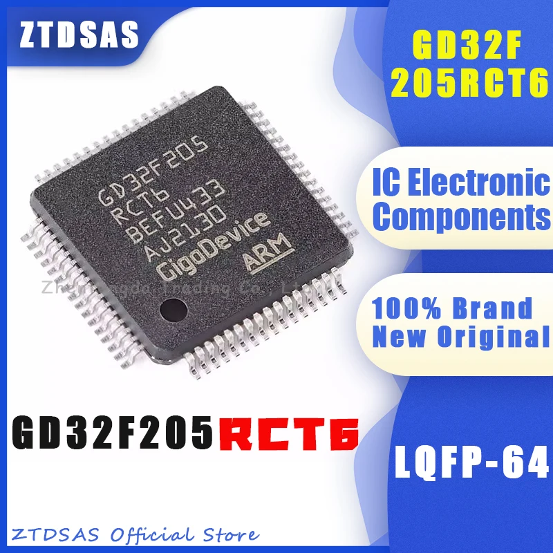 

1-10PCS New GD32F205RCT6 GD32F205RC GD32F205 GD32F GD IC MCU LQFP-64