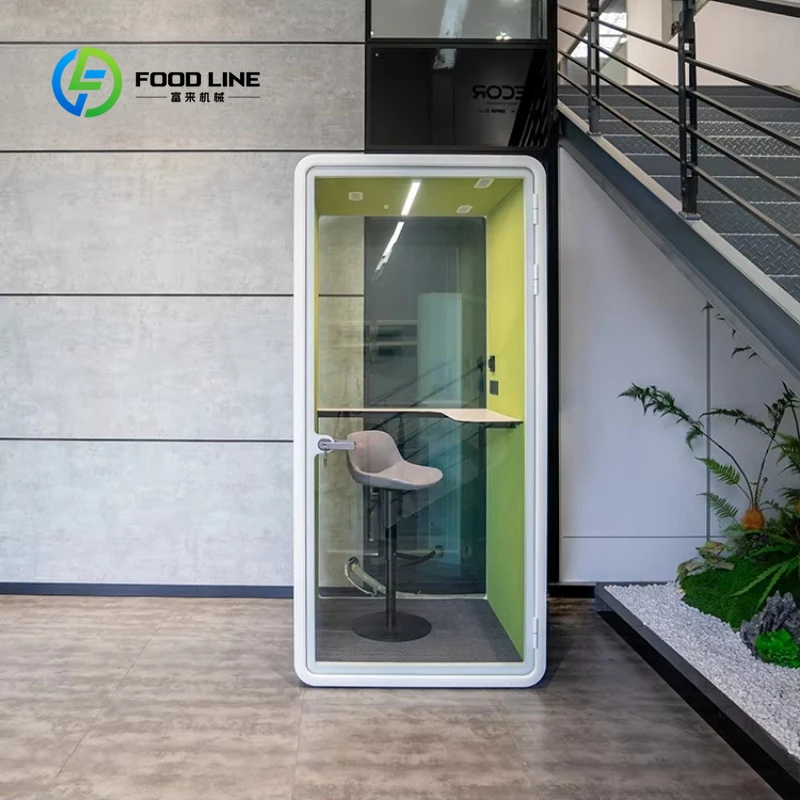 Customize European Design Acoustic Pods Multiple Sizes Phone Booth Reduce 30db Soundproof Calling Room One Person with Furniture
