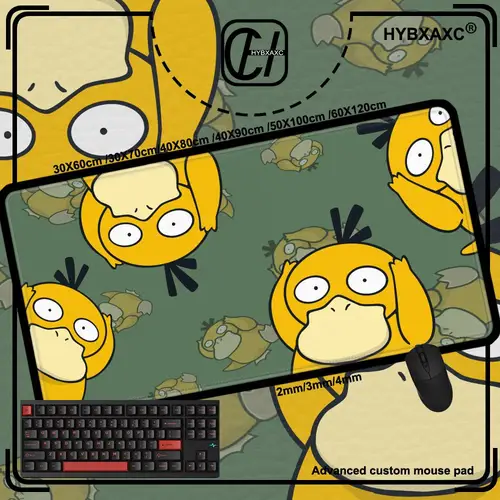 Alfombrilla de ratón de Anime, alfombrilla grande para Gamer XXL, teclado p-pokemon, alfombrilla para ratón de escritorio, alfombra de goma para Psycanard, Tapis Souris Gaming, Notbook, alfombrilla para ratón de Pc