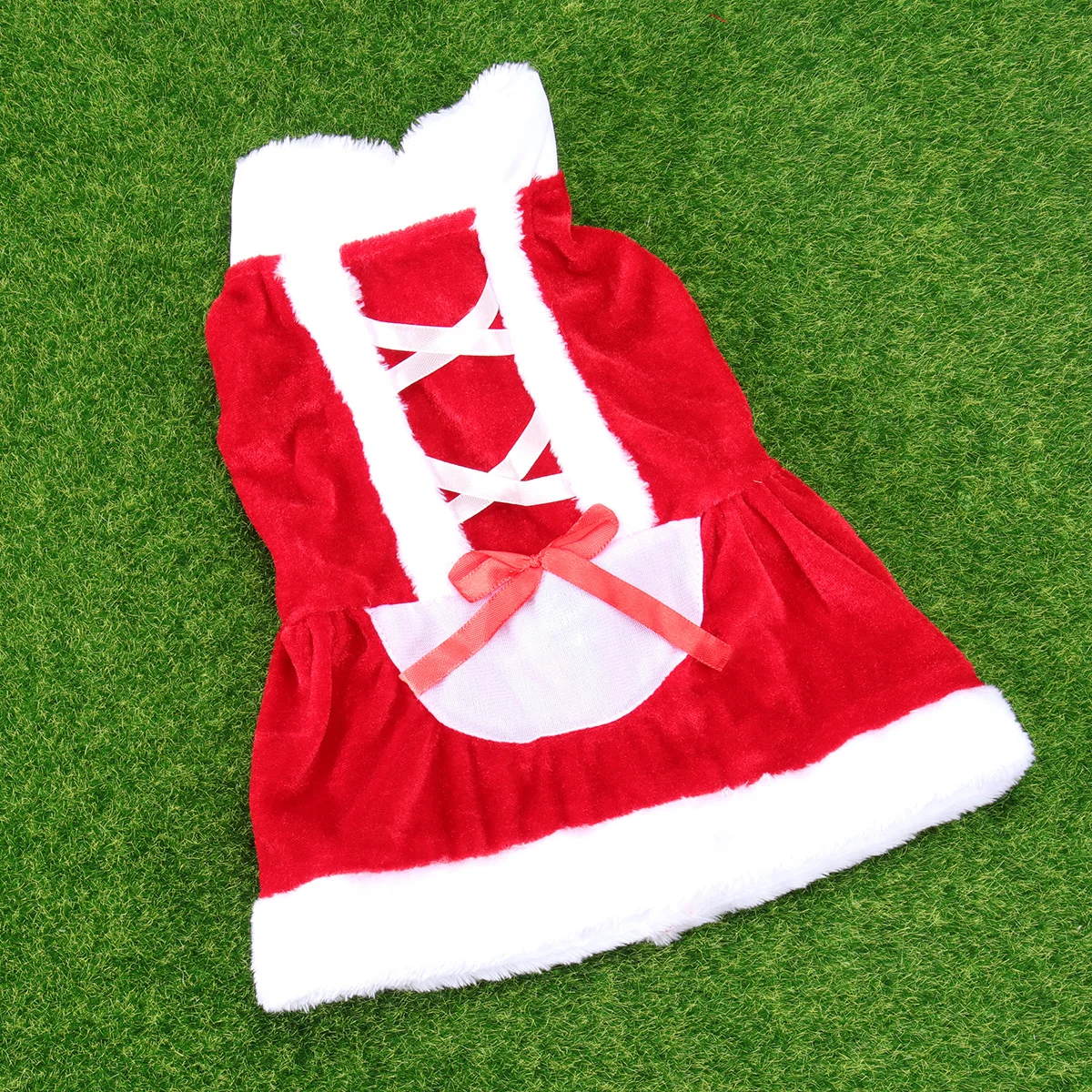 

Christmas Dog Dress Size M Comfy Soft Breathable Xmas Puppy Costume Winter Pet Skirt Fashion Party Clothing Christmas Dog Dress