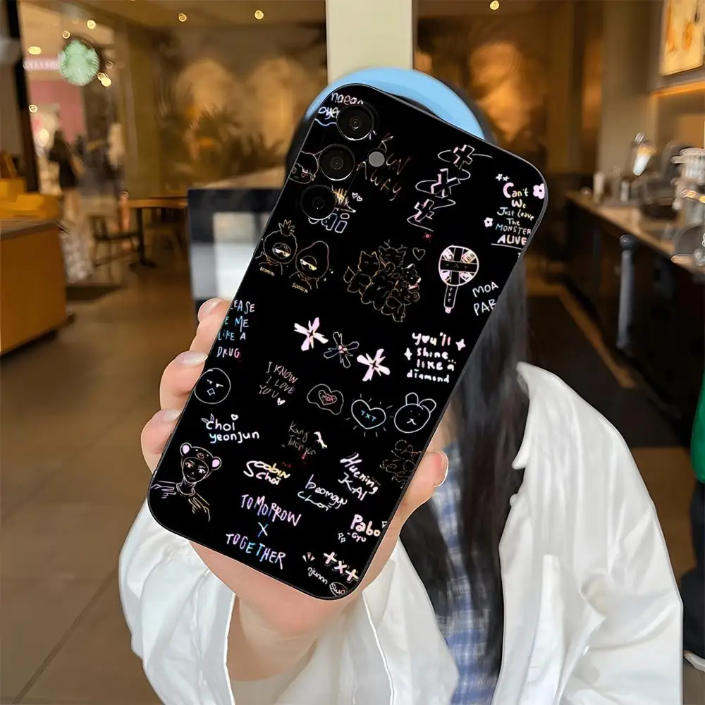 Kpop T-TxT-T Logo Handyhülle für Samsung S26 S25 Edge S24 S23 S22 S21 S20 Ultra Plus Fe Galaxy Silikonhülle