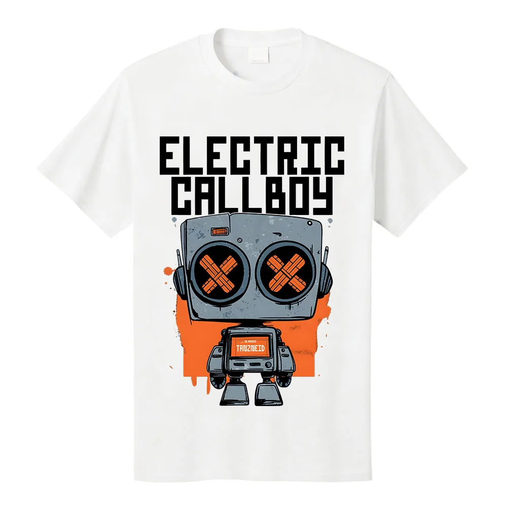 ELECTRIC CALLBOY Tanzneid Robot Shirt Summer Cotton Loose Female T-shirt Unisex Streetwear Short Sleeve O-neck Tees Graphic Top