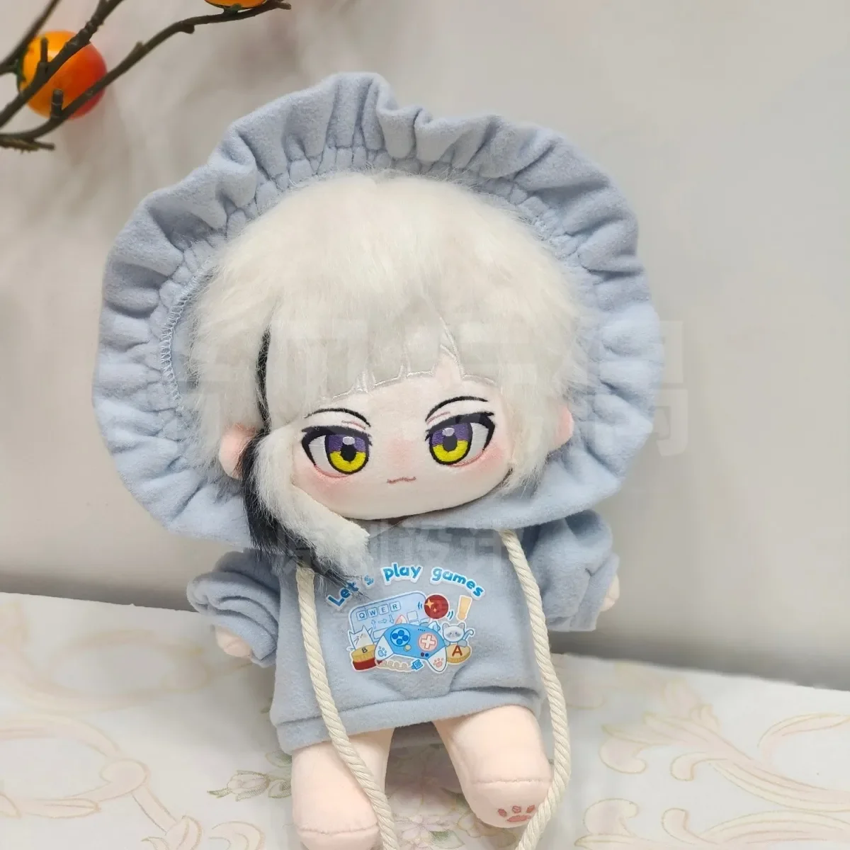 

20cm Bungo Stray Dogs Nakajima Atsushi Animal Ears handsome Plush Doll Body Sitting Posture Cartoon Cotton Stuffed Toys