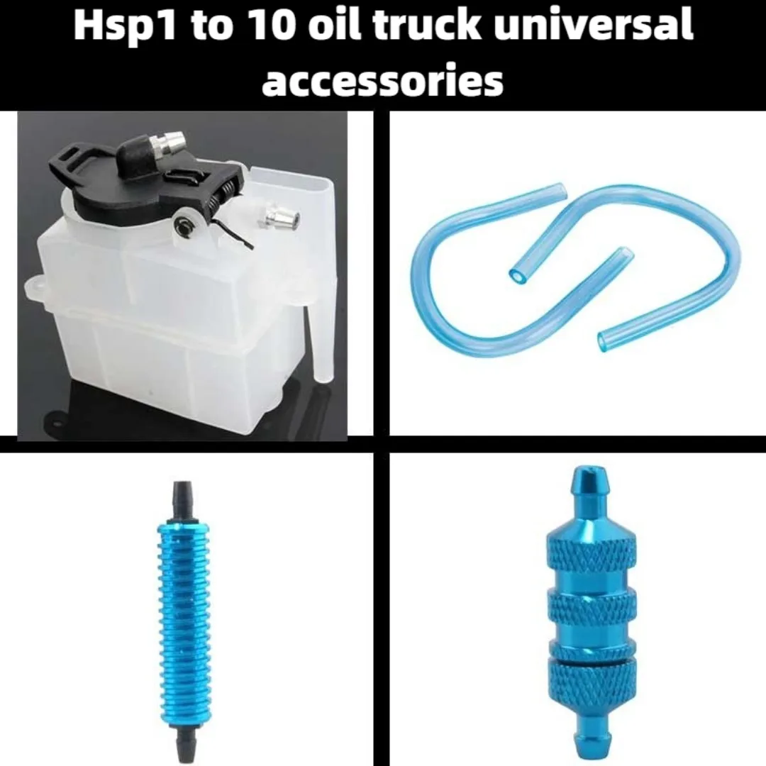 HSP 1/10 Scale Remote Control RC Tank Universal Accessories 02004 Fuel Tank 75CC Oil Pipe 02058 Oil Filter Filter Cooling