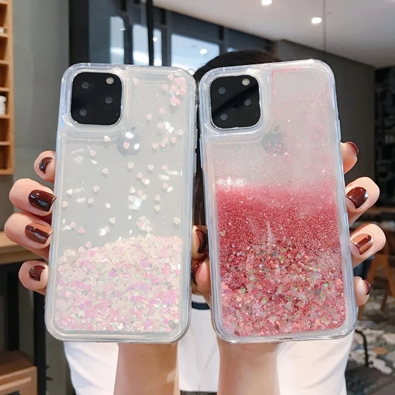 Glitter Liquid Quicksand Phone Case For Samsung Galaxy S24 Ultra S23 S22 S21 S20 FE S10 Lite S9 S8 Plus S7 Edge Water Soft Cover