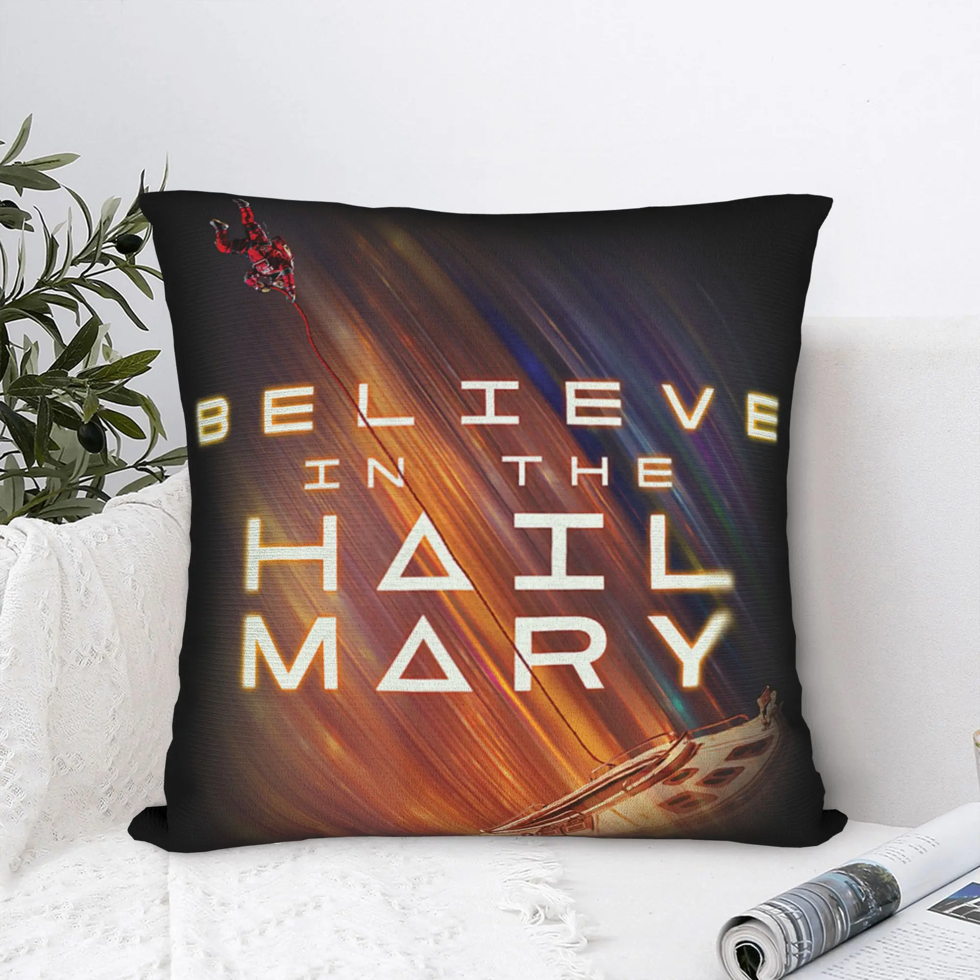 Believe In The Hail Mary Pillow Case  Soft Pillow Cover Kawaii Pillowcases For Living Room Chair