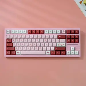 Replica Inspired GMK Darling Cherry Profile Double Shot PBT Pink Keycaps Set store