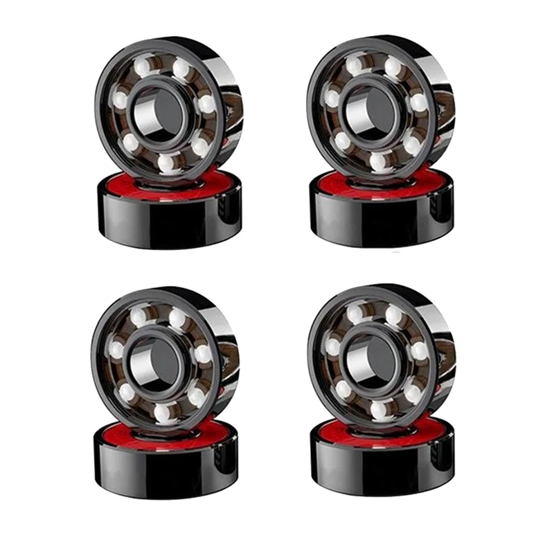 8Pcs Ceramic Bearings High Speed Wear Resistant For Skate Skateboard Wheel Roller Skate Bearings Easy To Use