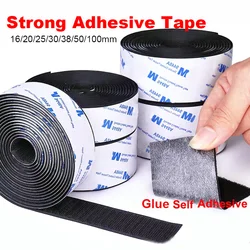 1Meter Hook and Loop Tape Nylon Self-Adhesive Interlocking Tape Heavy Duty Adhesion Strip For Clothing Sewing Crafts DIY Project