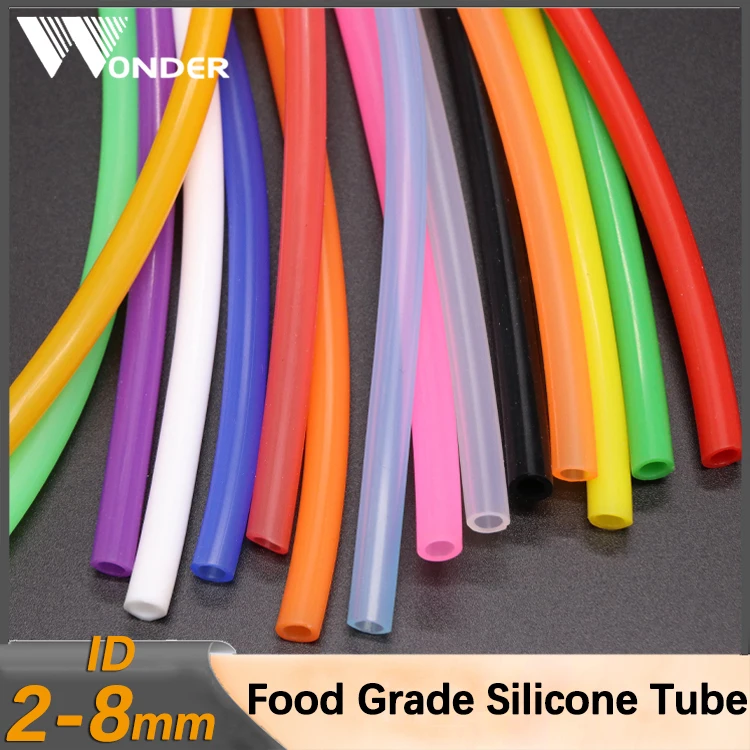 1-5M Food Grade Silicone Tubing ID  2 3 4 5 6  8mm Multicolored Tube Pipe Temperature Resistance Nontoxic