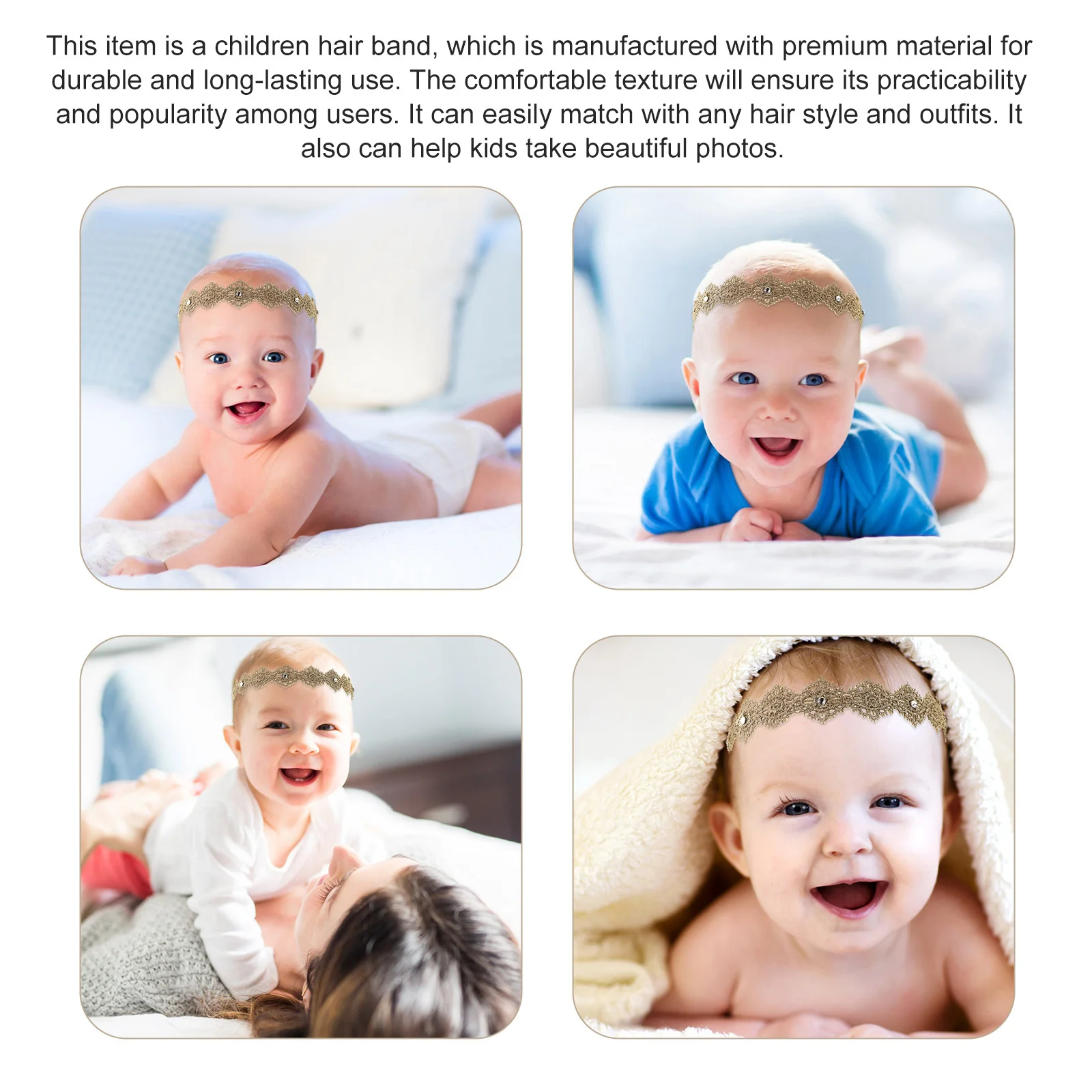 

2Pcs Flower Leaves Headdress Decorative Headband Cloth Hairband for Festivals and Parties Decorative Headband