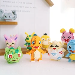Pokemon Micro Building Blocks Marowak Jigglypuff Gengar Mudkip Piplup Raichu Gyarados Pikachu Mini Brick Figures Toy  For Kids