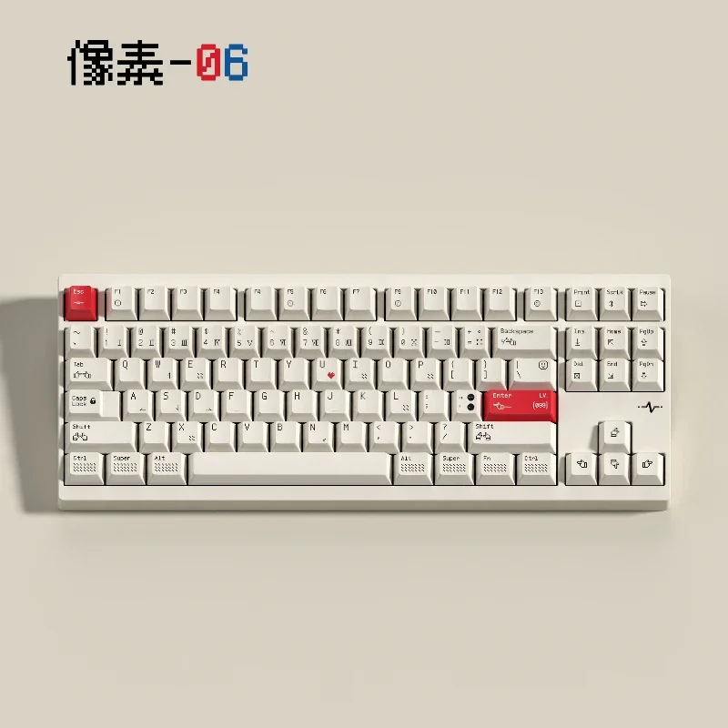 

MiFuny Pixel Theme Keycaps Set PBT Dye-Sub Keyboard Cap Cherry Profile Keycaps for Mechanical Keyboard Accessories for GX87