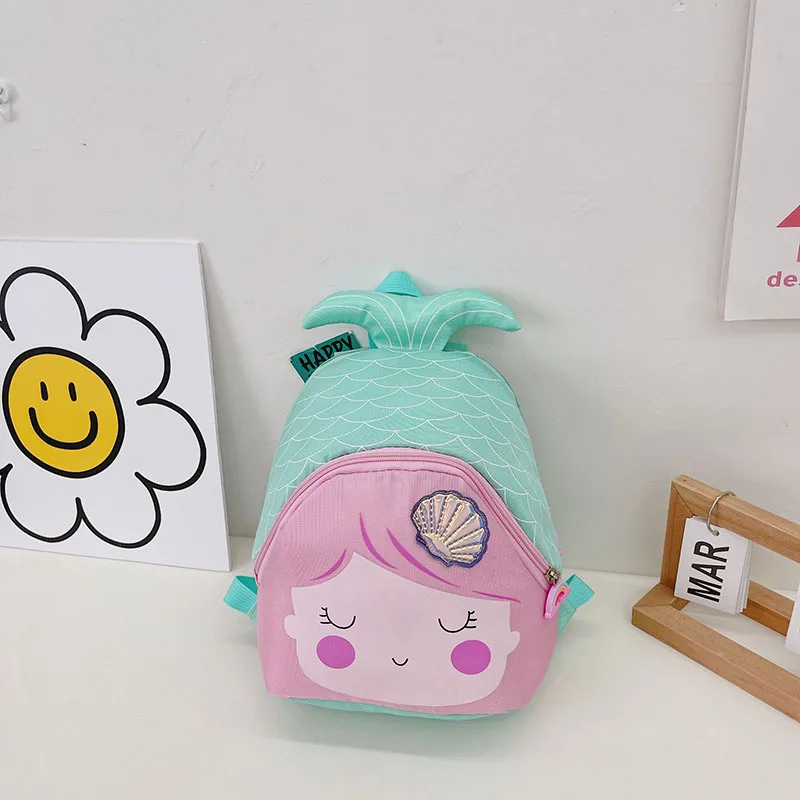 Mochila de nailon para niños y niñas, morral escolar de dibujos animados, Bolsa Infantil