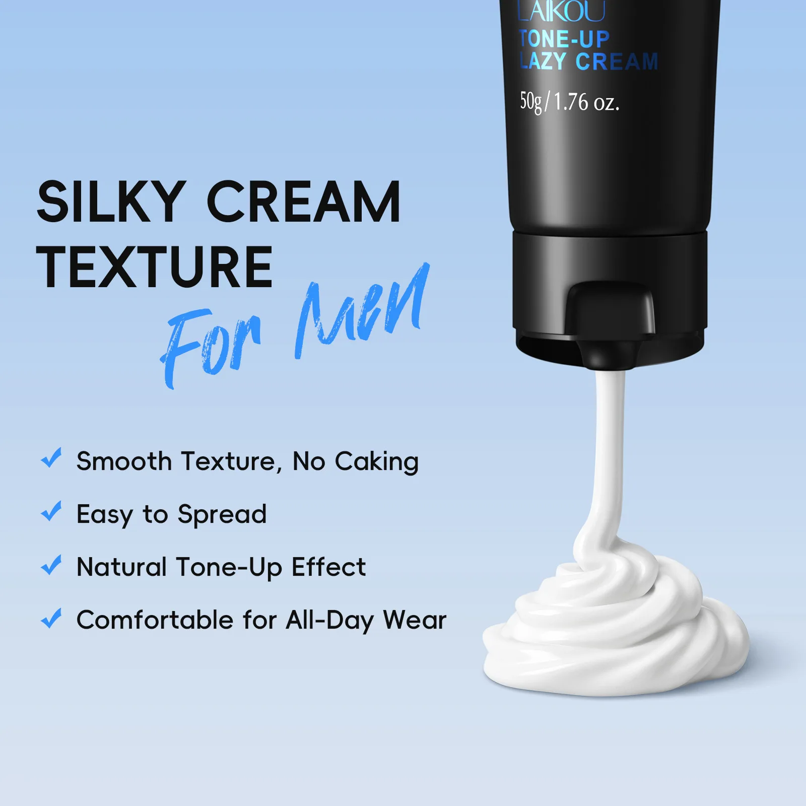LAIKOU Men BB Cream Natural Whitening Revitalising Nourishing Brighten Cream  Face Foundation Tone Up Cream Lazy Concealer 50g
