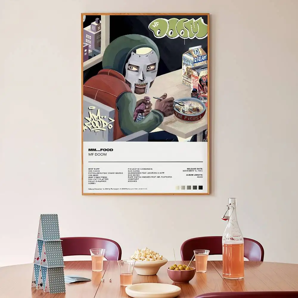 المغني MF Doom مطبوعات وملصقات ذات نوعية جيدة غرفة عتيقة مقهى ديكور ديكور المنزل