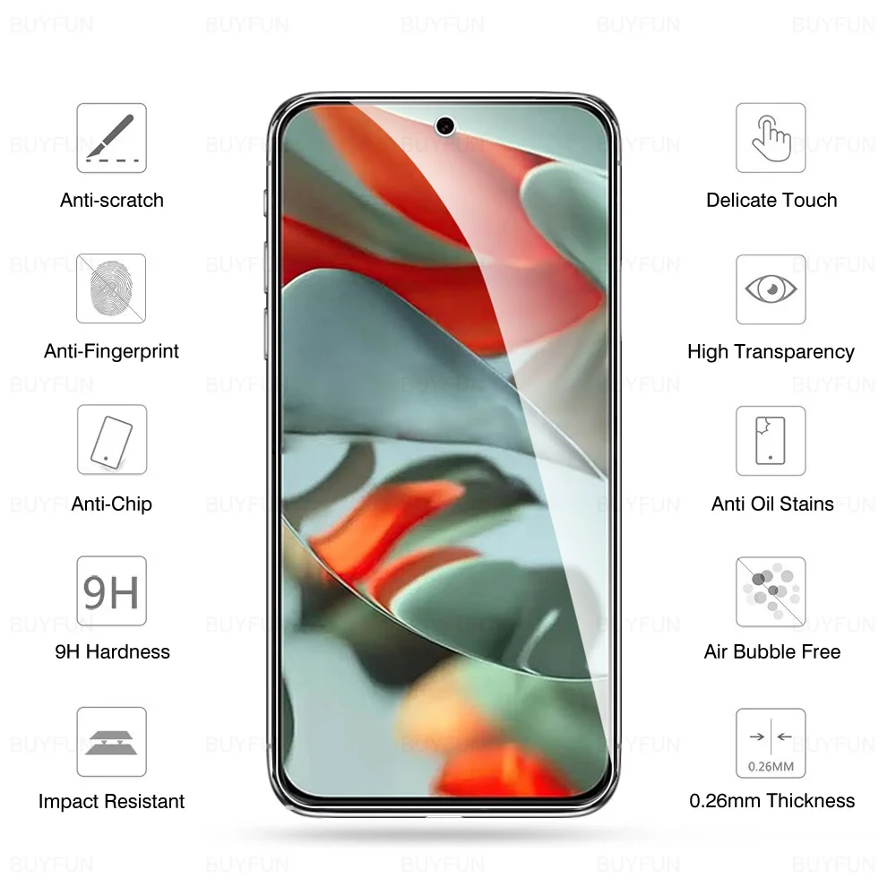 Protector de pantalla de lente de cámara Pixel9ProXL 8 en 1, cristal templado para Google Pixel 9, Pixel 9, Pixel 9 Pro, XL, HD