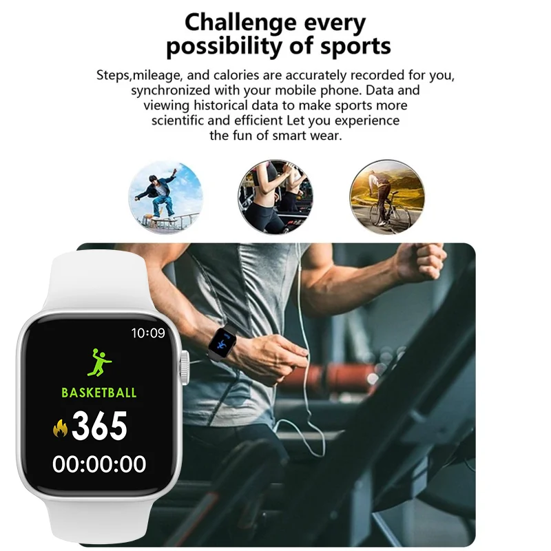 Reloj inteligente con llamadas inalámbricas, Smartwatch con pantalla táctil completa, múltiples modos deportivos, para Android y IPhone