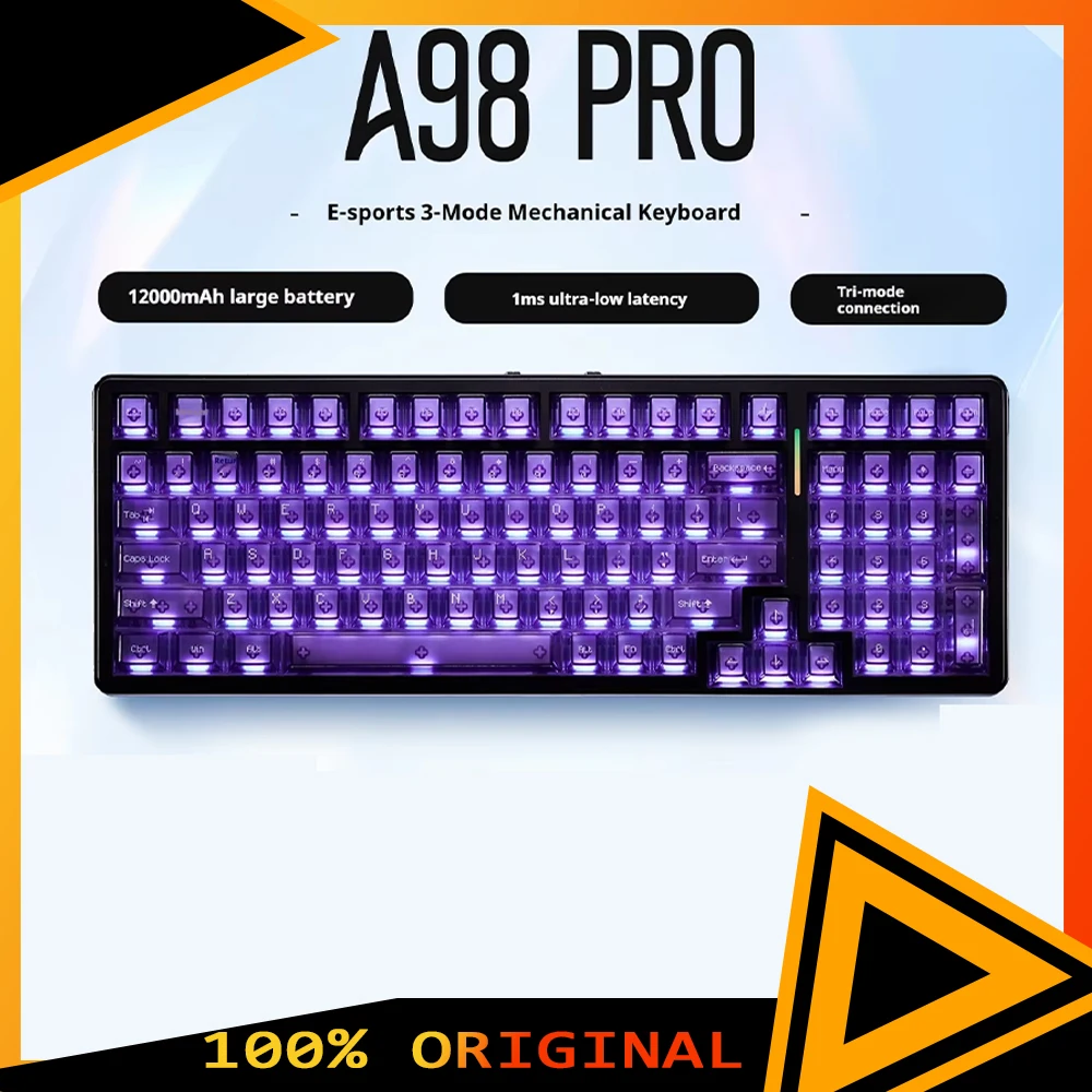 

ATK A98 PRO Mechanical Keyboard 3mode wireless Bluetooth A98PRO Gaming Keyboard Ergonomics Hot Swap Custom Esports Office Gift